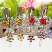 y8692玫瑰花朵牛角夹地摊热卖秋季货源头饰小额批发带钻发饰S