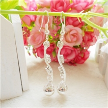 h146满亿韩版气质水钻耳扣韩版高档耳扣耳饰流行长款耳饰批发S