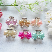 h122珍珠钻小爪新款饰品韩国韩版发饰串珠刘海发夹顶夹多款多色S