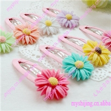 B-08新款树脂小雏菊BB夹可爱女孩发饰儿童宝宝对夹发夹春夏热销