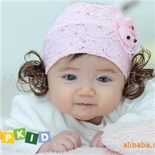 韩国儿童假发发带/春季新品/明星宝宝装扮/小兔子发带/公主发饰