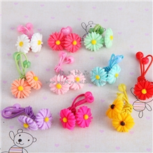 8076韩国儿童发绳甜美天使小公主彩色小雏菊发绳发圈单头一根