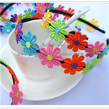 8048花环刺绣花朵发箍发卡头箍宝宝儿童发饰头饰品靓玉饰品工厂店