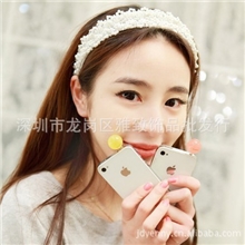 欧美原单饰品手工串珠奢华头箍发箍头花批发