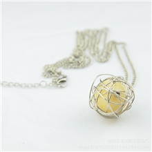 青岛项链批发亚克力吊坠电镀白金韩版饰品欧美饰品