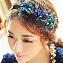 韩国风气质名媛菁菁秀法国佩妮chaplet蝴蝶发箍头箍女