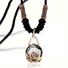 丽银/丽贝丽影复古水晶毛衣项链韩版女长款时尚挂件百搭饰品