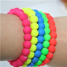 2元店玻璃橡皮珠荧光手链原宿星空风地摊热卖弹力手镯首饰批发
