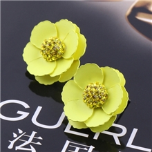 韩国进口正品耳饰批发淘宝热卖时尚花朵闪钻耳钉耳环