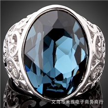 义乌小商品直销合金镂空饰品鸽子蛋水晶宝石奢华戒指指环批发