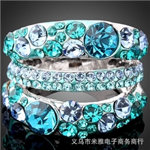 米雅J01019欧美复古饰品时装戒指批发简单气质镶钻女款戒