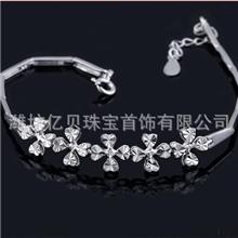 淘宝排行首页925银饰品手链ST0001四叶草手链爆款热销