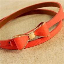 腰带批发2013爆款人气女士糖果色蝴蝶结贴皮腰带百搭细皮带