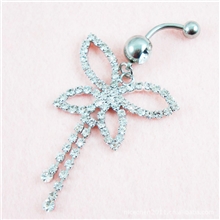 小额批发多钻蝴蝶脐环脐扣肚脐环自产自销可订做