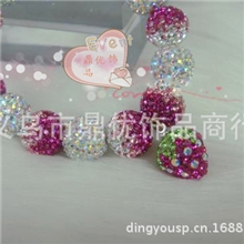 厂家直销陶泥球手链可爱草莓最佳情人礼物时尚