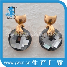 实物拍摄批发零售精品耳钉精工制造环保真金电镀耳钉