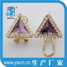 韩版耳钉玻璃水晶耳钉耳夹高档超富贵饰品耳钉批发零售小批发