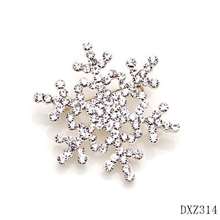 雪花胸针镶水钻韩版胸花手工胸花时尚合金衣饰厂家批发直销