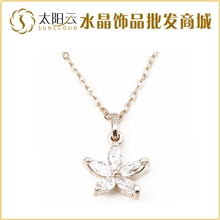 淘宝爆款！花朵水晶项链混批正品常州批发13182900310590