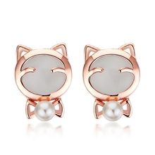 红苹果专柜正品！可爱招财猫眼石镀金水晶32132700010465