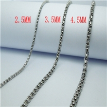 环环相扣男士项链钛钢项链韩版时尚个性潮型男士配饰饰品