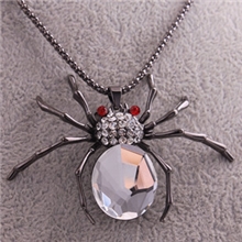 义乌衣饰品批发黑色蜘蛛长款毛衣链毒妇人外衣链特价Z001