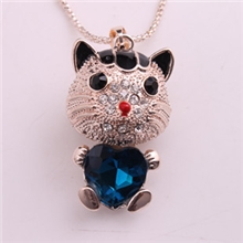 秋季时尚韩版饰品批发可爱小熊长款毛衣链厂家直销特价Z0011