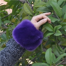 S21VIVl莉娜皮草风毛毛手环袖套袖筒腕套手圈双层绒布