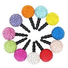 特价批发正品奥地利水晶球手机防尘塞支持混批