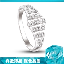 爆热钻戒SONA钻戒指水滴形女戒梨形纯银镀PT95018K白金戒指