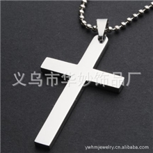厂家直销钛钢饰品十字架吊坠项坠男士项链不锈钢十字架批发