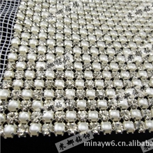 【厂家直销】相框装饰钻珍珠+水钻网纱钻配件