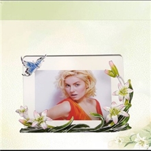 婚庆礼品珐琅彩高档家居饰品摆件蝶恋花相框工艺相夹定做批发