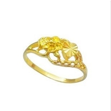 女士戒指高仿黄金戒指新娘结婚戒指镀金戒指24K