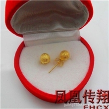 简单精致小号圆球耳钉镀黄金耳钉生日礼物