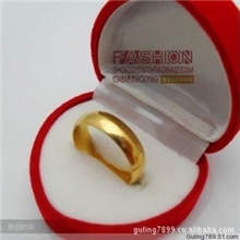 光面戒指情侣戒男女通用款镀金戒指结婚婚戒