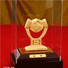 厂家直销时尚大气诚心绒沙金装饰品商务馈赠礼品批发