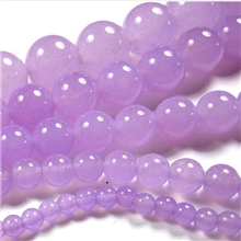 DIY饰品配件材料/天然水晶4-12mm淡紫玉髓半成品/串珠散珠子批发