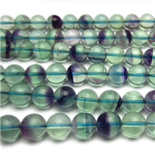 DIY手工饰品配件材料/天然水晶4-12mm彩萤石半成品串珠散珠子批发