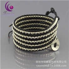 欧美时尚手链批发货真价实五圈合金缠绕手链批发CLJ-B-565