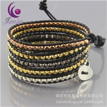 【外贸批发】缠绕式五色系列手链手工编织饰品批发CLJ-B-348