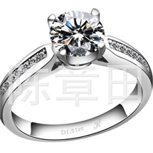 T款纯银925SONA钻八心八箭十心十箭九心一花戒指