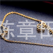 纯银92518K首饰镶钻八心八箭精致款T款四叶草项链手链