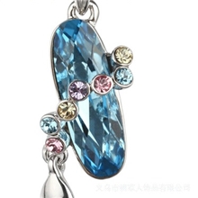 稻草人串联水晶饰品定做厂家情侣项链四叶草批发厂家项坠项饰