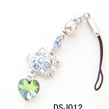 可爱小猫咪迷人精品手机挂件手机链爱心情侣动人手机挂件批发卡通