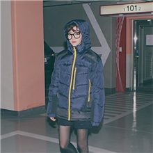 女装批发韩国进口michyeora崔美花时尚棉服MWT10521/现货/藏蓝