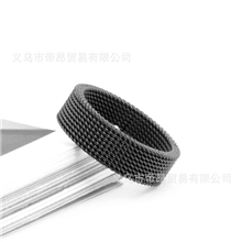 不变色6MM黑色可压不锈钢钛钢男女士戒指环批发可一件代销