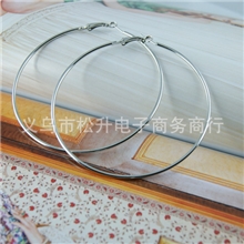 大耳环光面韩国时尚明星经典夸张超大耳圈饰品大方优雅大圈耳环