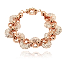 米滋滋时尚饰品欧美奥地利水晶晚宴奢华金丝手链