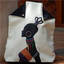 民族原创风复古美女图棉麻双肩包优质布艺布包